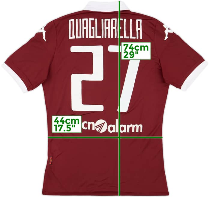 2015-16 Torino Authentic Home Shirt Quagliarella #27 - 6/10 - (M)