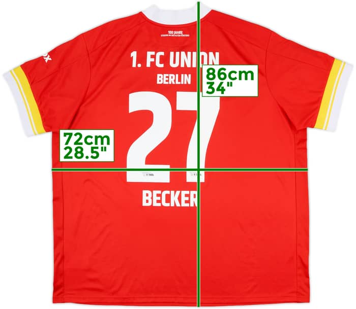 2020-21 Union Berlin Home Shirt Becker #27 - 8/10 - (3XL)