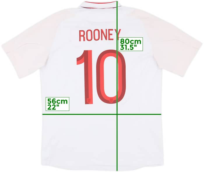 2012-13 England Home Shirt Rooney #10 - 5/10 - (L)