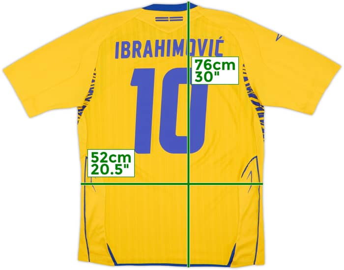 2007-09 Sweden Home Shirt Ibrahimovic #10 - 7/10 - (L)