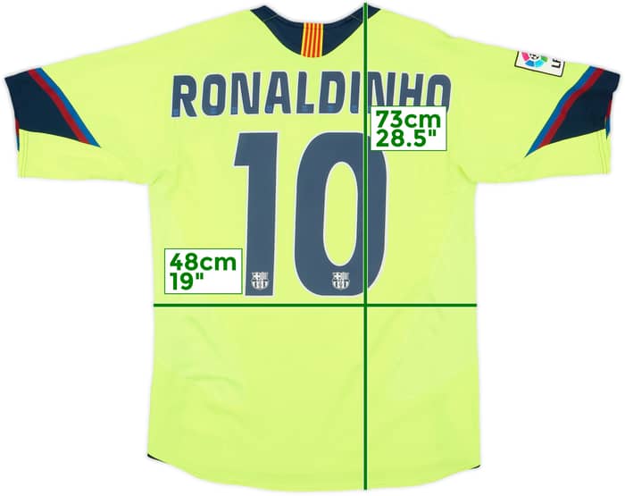 2005-06 Barcelona Away Shirt Ronaldinho #10 - 8/10 - (S)