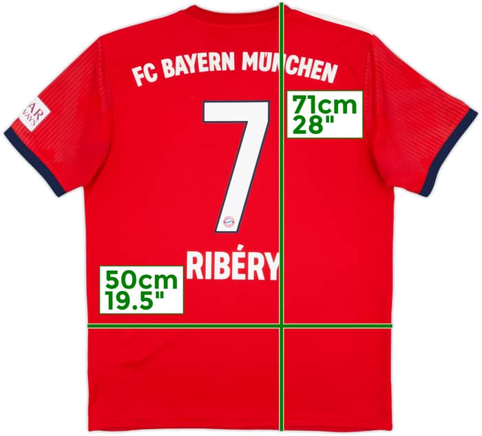 2018-19 Bayern Munich Home Shirt Ribery #7 - 6/10 - (M)