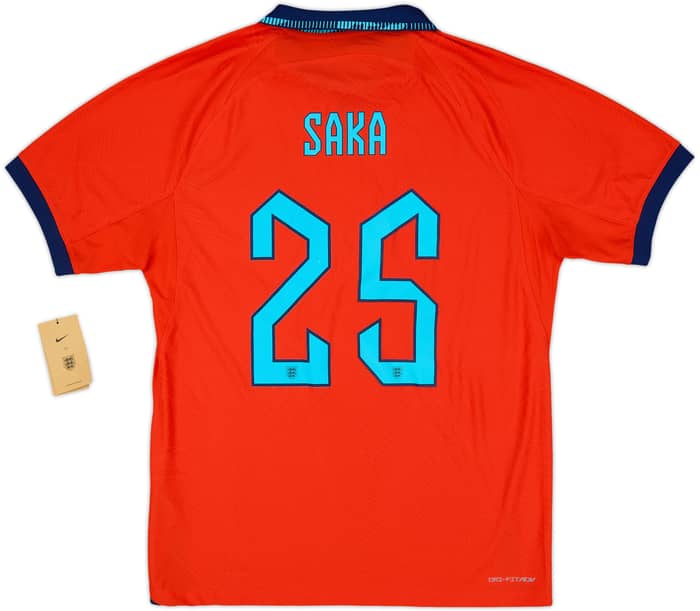 2022-23 England Authentic Away Shirt Saka #25 (L)