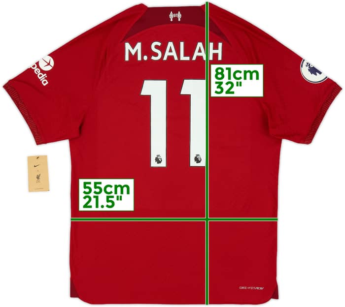 2022-23 Liverpool Authentic Home Shirt M.Salah #11 (L)