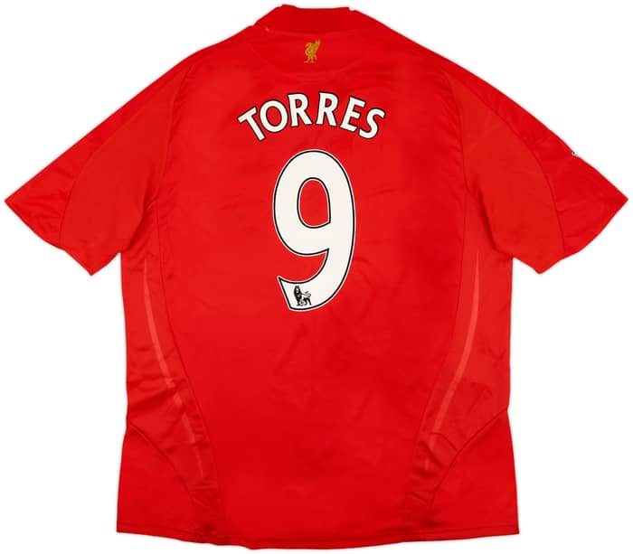2008-10 Liverpool Home Shirt Torres #9 - 7/10 - (XL)