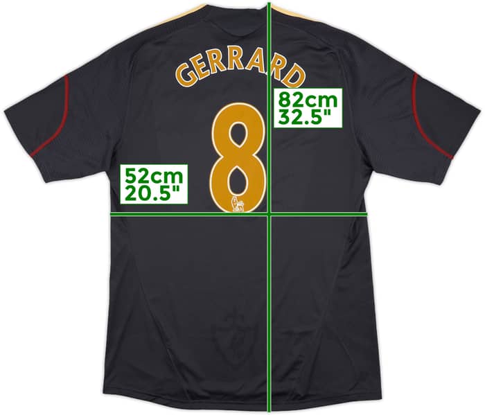 2009-10 Liverpool Away Shirt Gerrard #8 - 7/10 - (L)