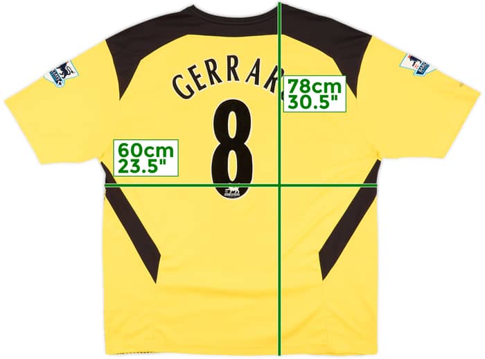 2004-06 Liverpool Away Shirt Gerrard #8 - 7/10 - (XL)