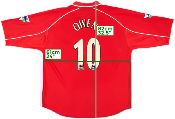 2000-02 Liverpool Home Shirt Owen #10 - 8/10 - (XXL)