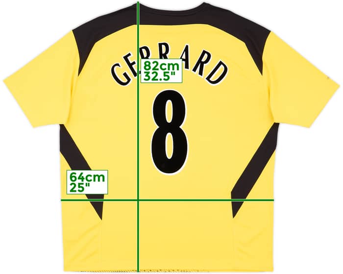 2004-06 Liverpool Away Shirt Gerrard #8 - 6/10 - (XL)