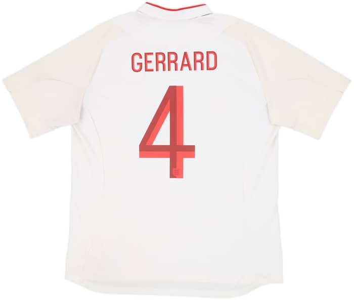 2012-13 England Home Shirt Gerrard #4 - 5/10 - (XL)