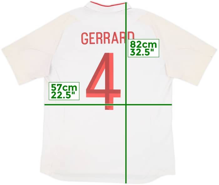2012-13 England Home Shirt Gerrard #4 - 5/10 - (XL)