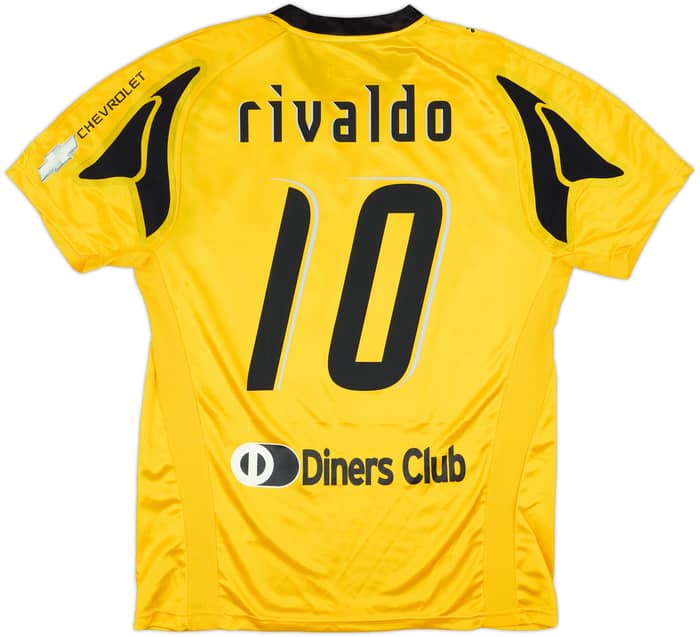2007-08 AEK Athens Home Shirt Rivaldo #10 (XL)