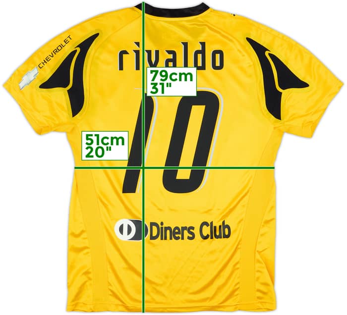 2007-08 AEK Athens Home Shirt Rivaldo #10 (XL)