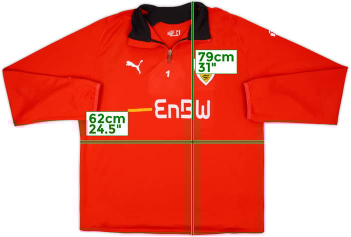 2008-09 Stuttgart Player Issue Puma 1/4 Zip Drill Top #1 - 8/10 - (XL)
