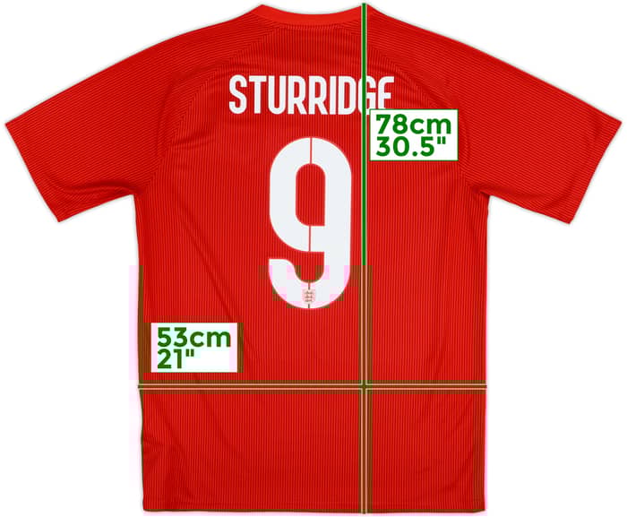 2014-15 England Away Shirt Sturridge #9 - 10/10 - (M)