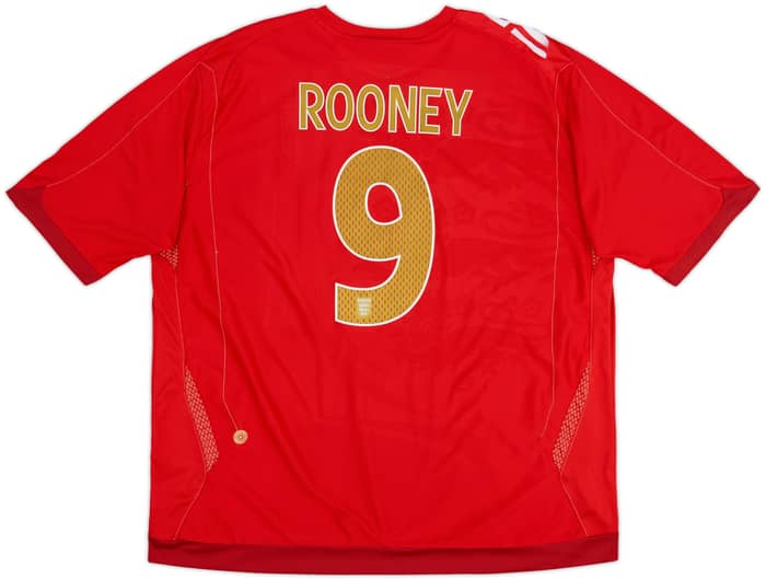 2006-08 England Away Shirt Rooney #9 - 8/10 - (3XL)