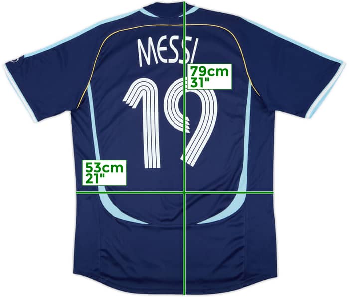2006-07 Argentina Away Shirt Messi #19 - 8/10 - (L)