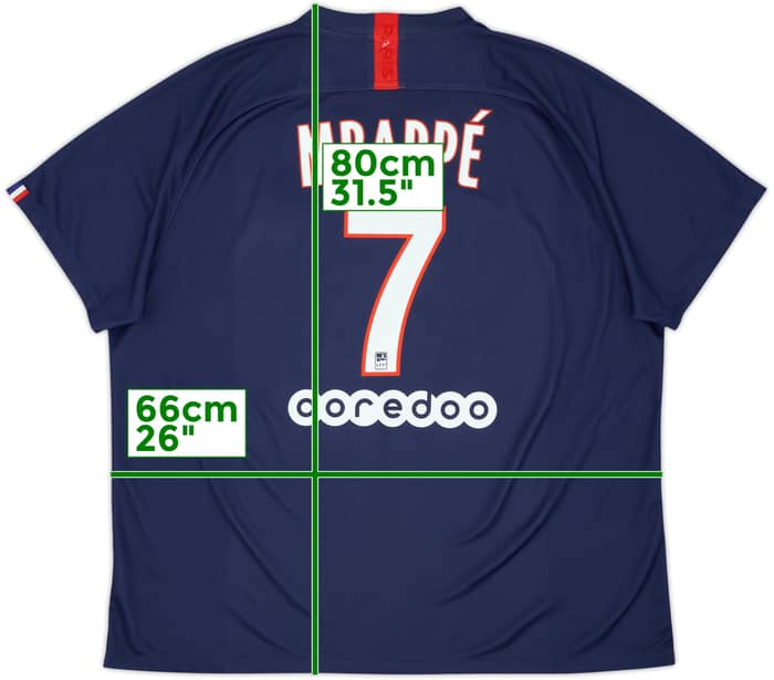 2019-20 Paris Saint-Germain Home Shirt Mbappe #7 - 7/10 - (3XL)