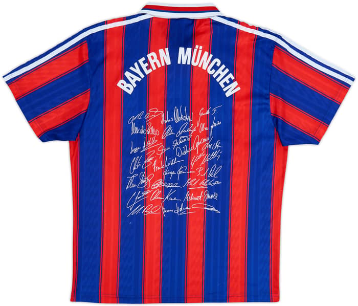 1995-97 Bayern Munich 'Squad Signed' Home Shirt - 8/10 - (M)