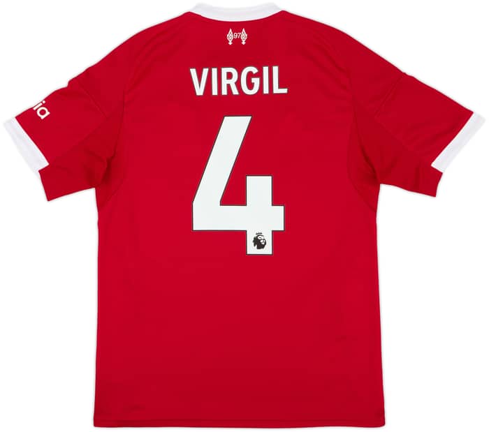 2025-26 Liverpool Home Shirt Virgil #4 - 8/10 - (M)