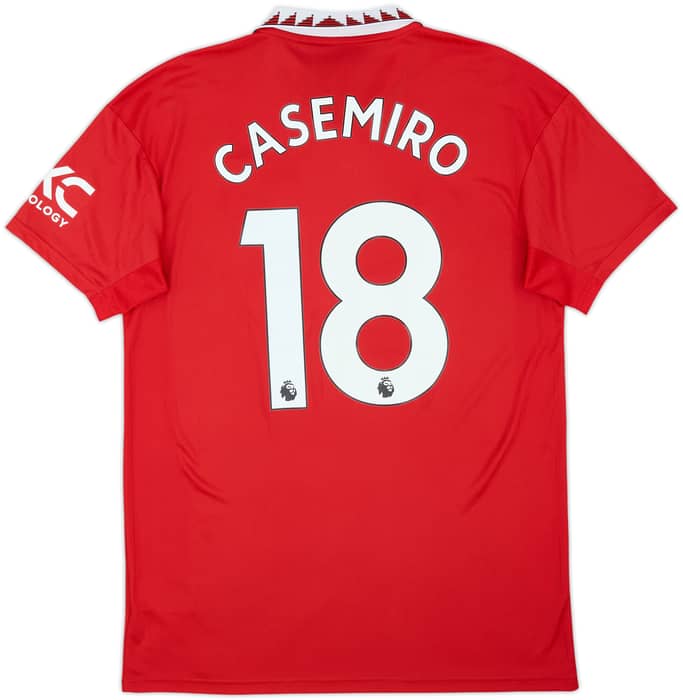 2022-23 Manchester United Home Shirt Casemiro #18 - 8/10 - (M)