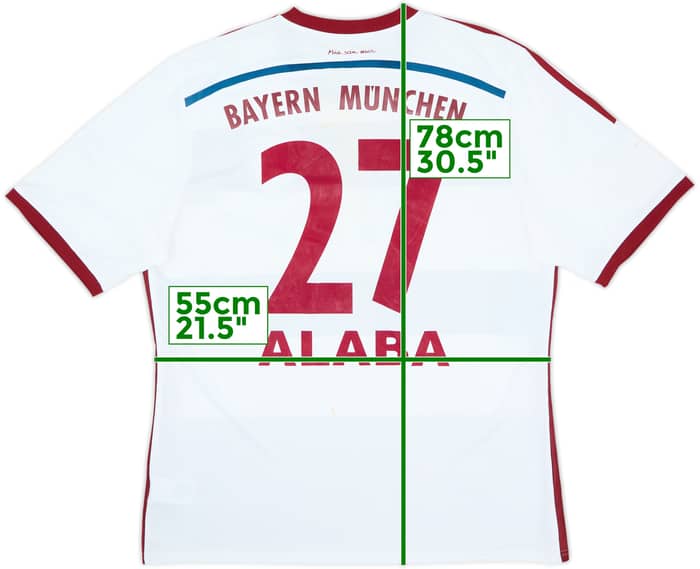 2014-15 Bayern Munich Away Shirt Alaba #27 - 4/10 - (XL)