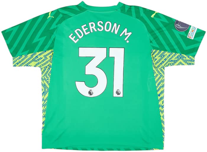 2023-24 Manchester City GK Shirt Ederson #31 - 8/10 - (XL)