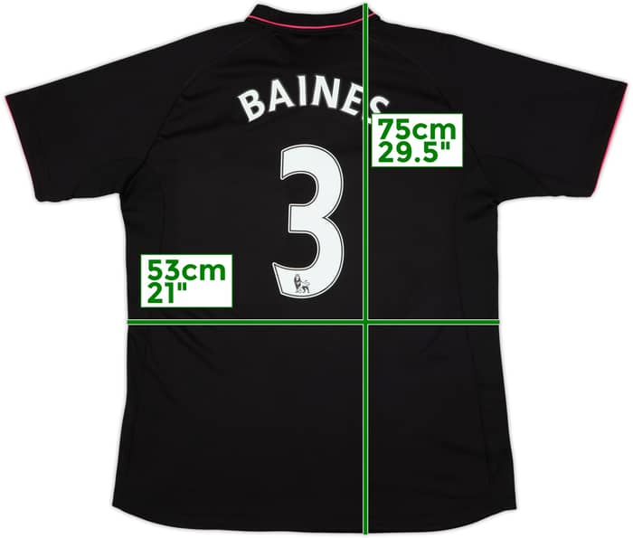 2009-10 Everton Away Shirt Baines #3 - 10/10 - (L)