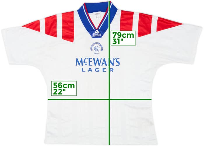 1992-93 Rangers Away Shirt - 8/10 - (L/XL)