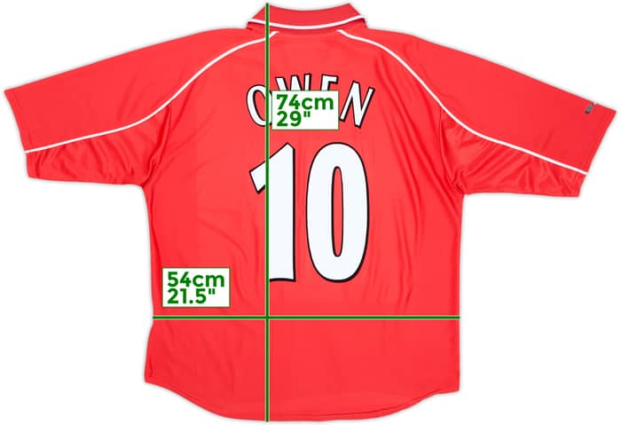 2000-02 Liverpool Home Shirt Owen #10 - 6/10 - (L)