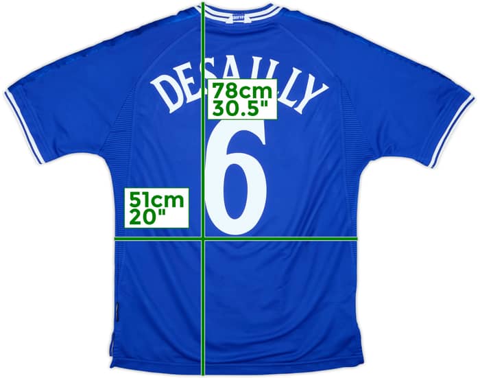 1999-01 Chelsea Home Shirt Desailly #6 - 8/10 - (L)