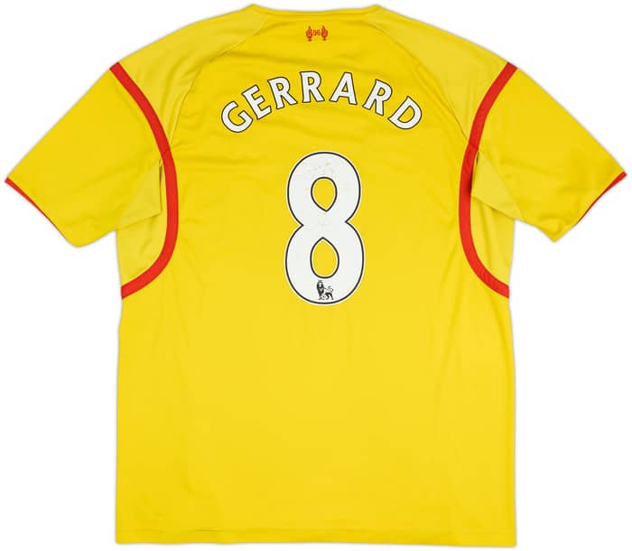 2014-15 Liverpool Away Shirt Gerrard #8 - 5/10 - (XL)