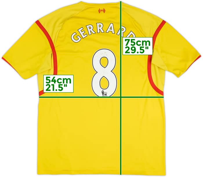 2014-15 Liverpool Away Shirt Gerrard #8 - 5/10 - (XL)
