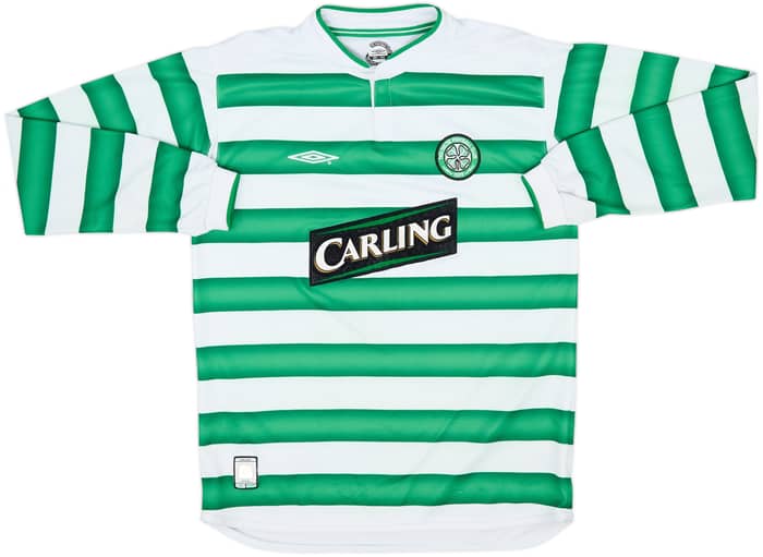 2003-04 Celtic Home L/S Shirt Larsson #7 - 7/10 - (15-16 Years)