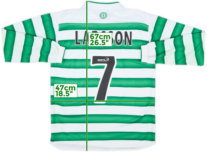 2003-04 Celtic Home L/S Shirt Larsson #7 - 7/10 - (15-16 Years)