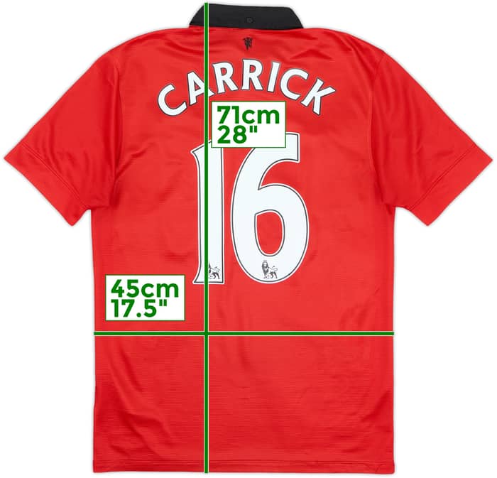 2013-14 Manchester United Home Shirt Carrick #16 - 5/10 - (S)
