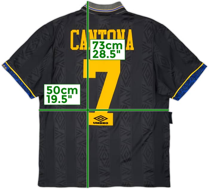 1993-95 Manchester United Away Shirt Cantona #7 - 5/10 - (M)