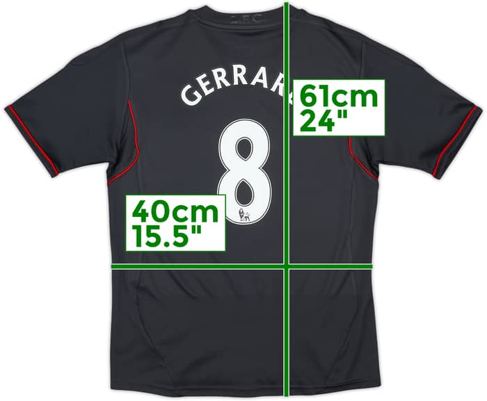 2011-12 Liverpool Away Shirt Gerrard #8 - 7/10 - (11-12 Years)