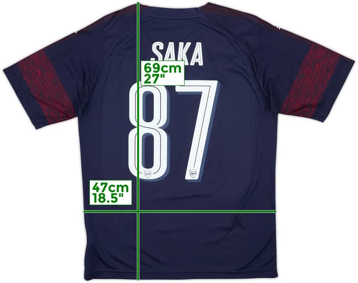 2018-19 Arsenal Away Shirt Saka #87 - 7/10 - (M)