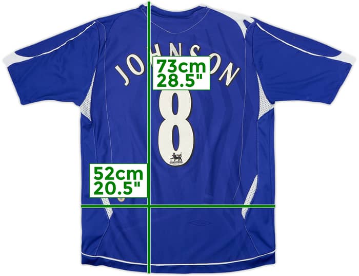 2006-07 Everton Home Shirt Johnson #8 - 5/10 - (XL)