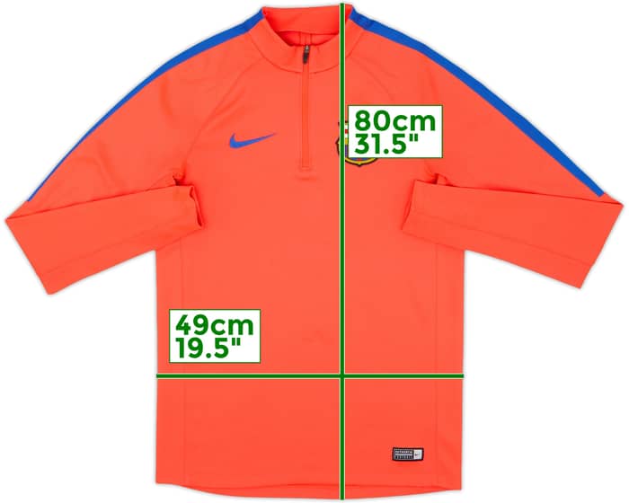 2016-17 Barcelona Nike 1/4 Zip Drill Top - 7/10 - (S)