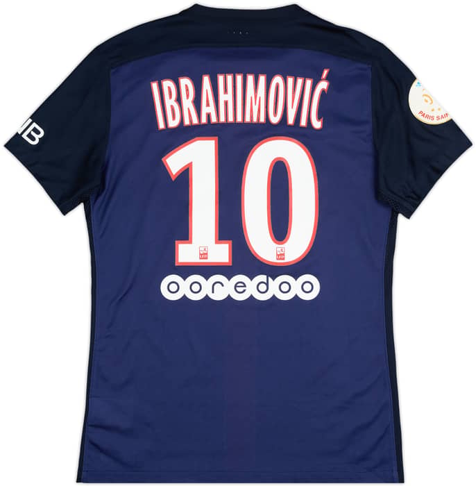 2015-16 Paris Saint-Germain Authentic Home Shirt Ibrahimovic #10 - 5/10 - (M)