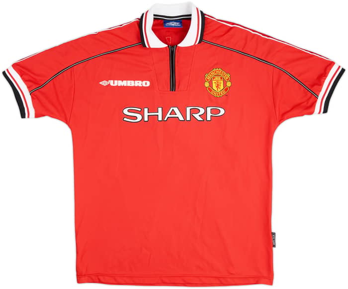 1998-00 Manchester United Home Shirt Cole #9 - 7/10 - (L)
