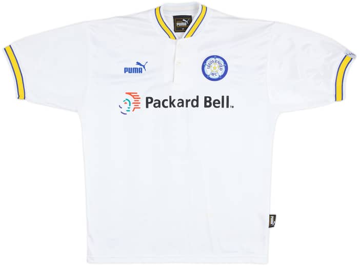 1996-98 Leeds United Home Shirt Radebe #5 - 8/10 - (M)