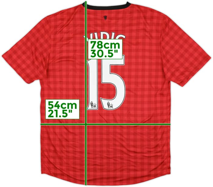 2012-13 Manchester United Home Shirt Vidic #15 - 5/10 - (L)