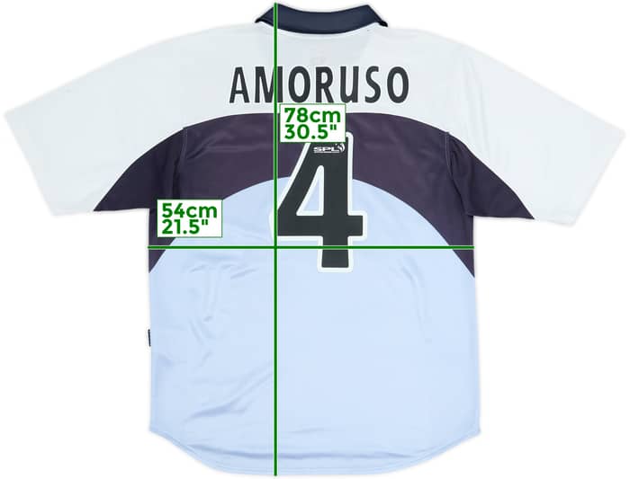1999-00 Rangers Away Shirt Amoruso #4 - 6/10 - (M)