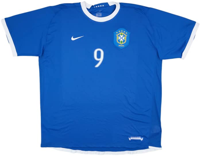 2006-07 Brazil Away Shirt Ronaldo #9 - 9/10 - (XL)