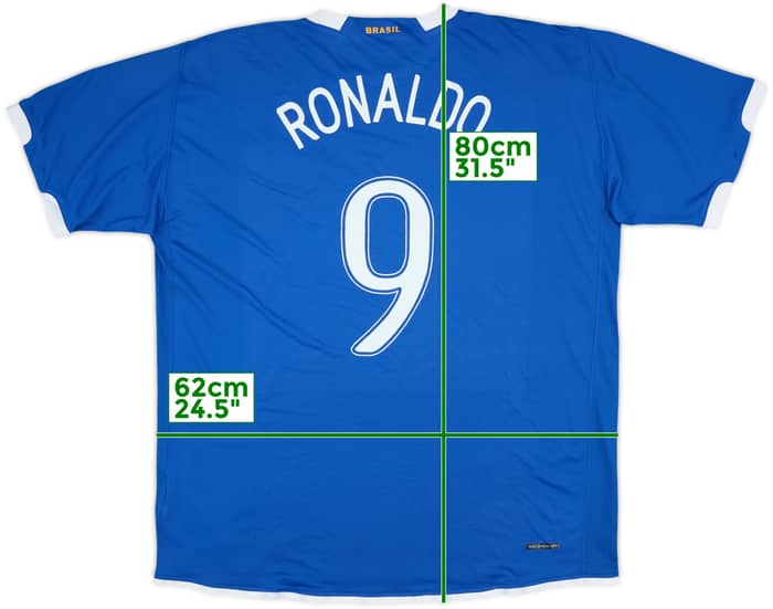 2006-07 Brazil Away Shirt Ronaldo #9 - 9/10 - (XL)