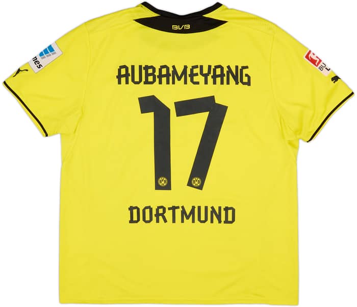 2013-14 Borussia Dortmund Home Shirt Aubameyang #17 - 7/10 - (XXL)