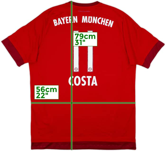 2015-16 Bayern Munich Home Shirt Costa #11 - 6/10 - (XL)